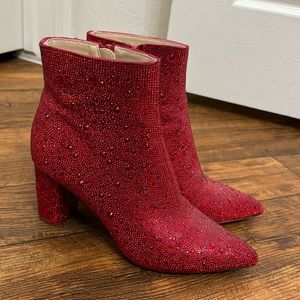Red Betsy Johnson booties